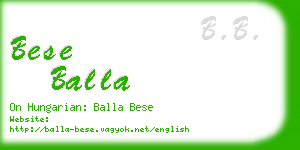 bese balla business card